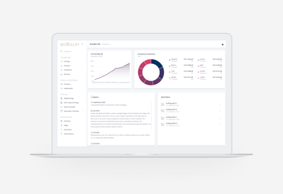 B2B Partner Portal Dashboard Stöcklin Möbel Teaser